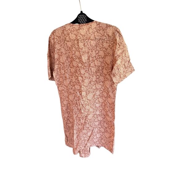 NWT Faherty Womens Bronze Riviera Floral Tie Wrap Ashley Linen Dress Medium - Picture 6 of 12